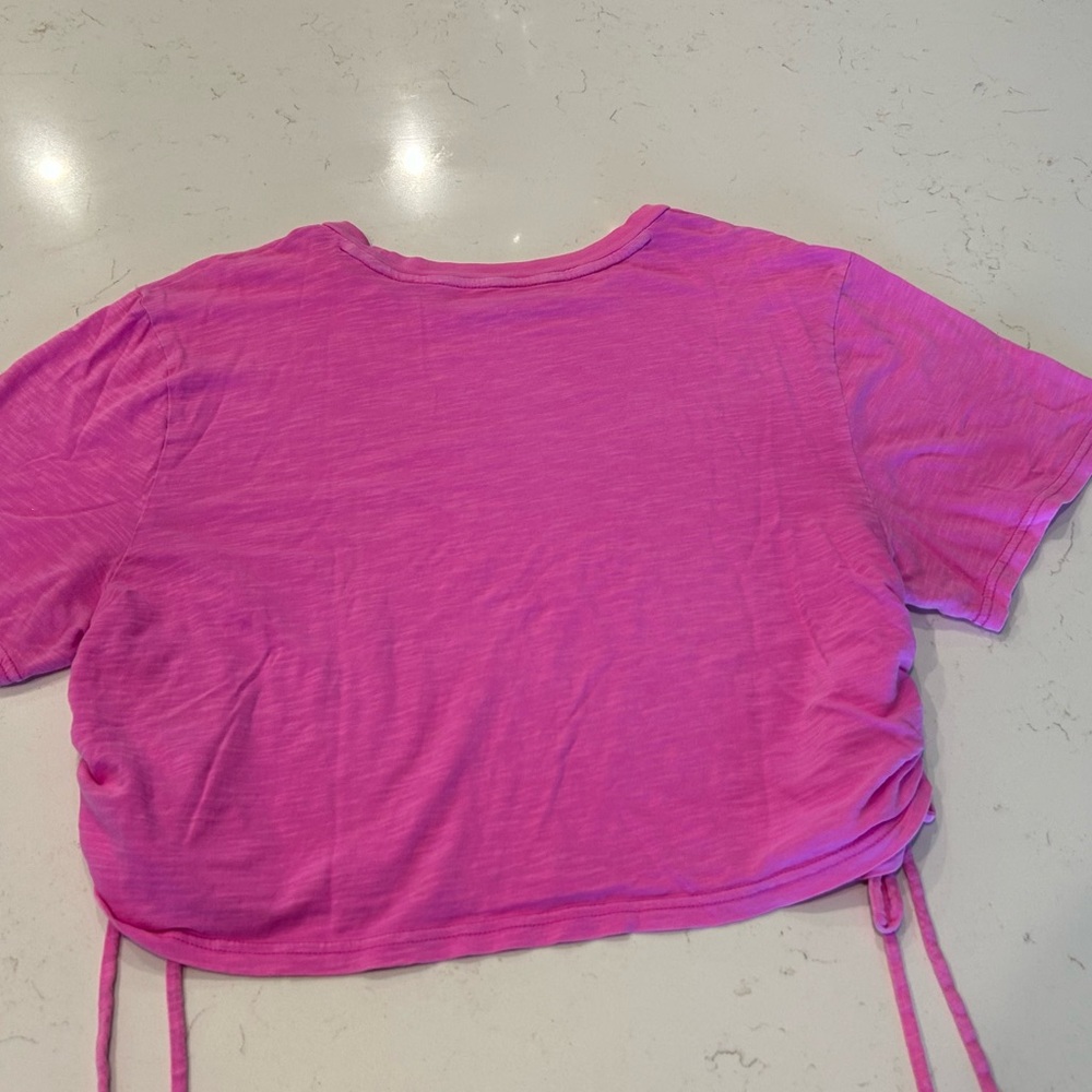 Pink Ruched Women’s Top - Picture 2 of 5
